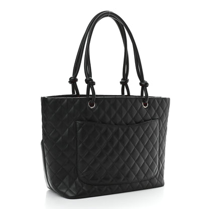 Chanel Calfskin Quilted Large Cambon Tote Black 5 of 13