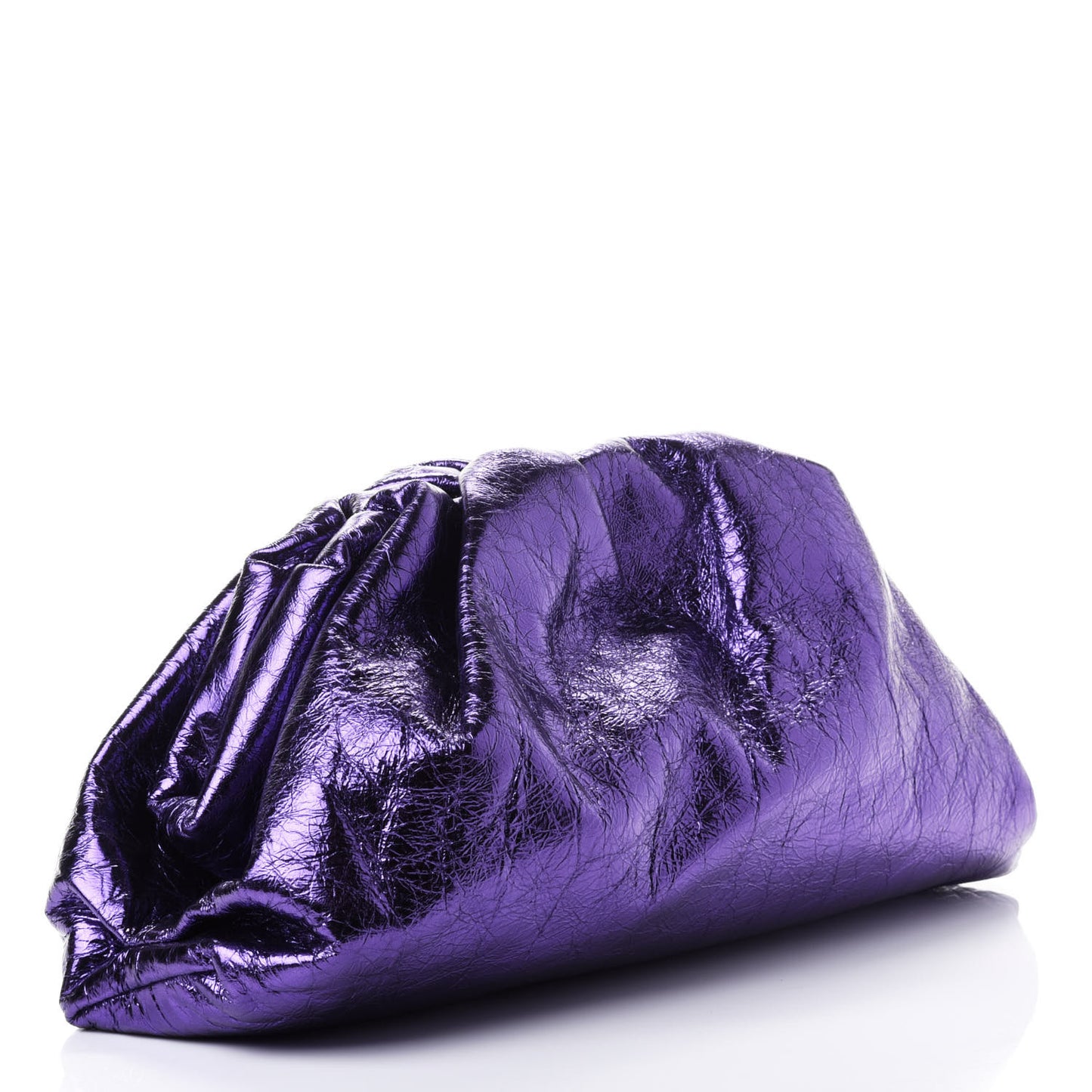 Metallic Crinkled Lambskin The Pouch Viola