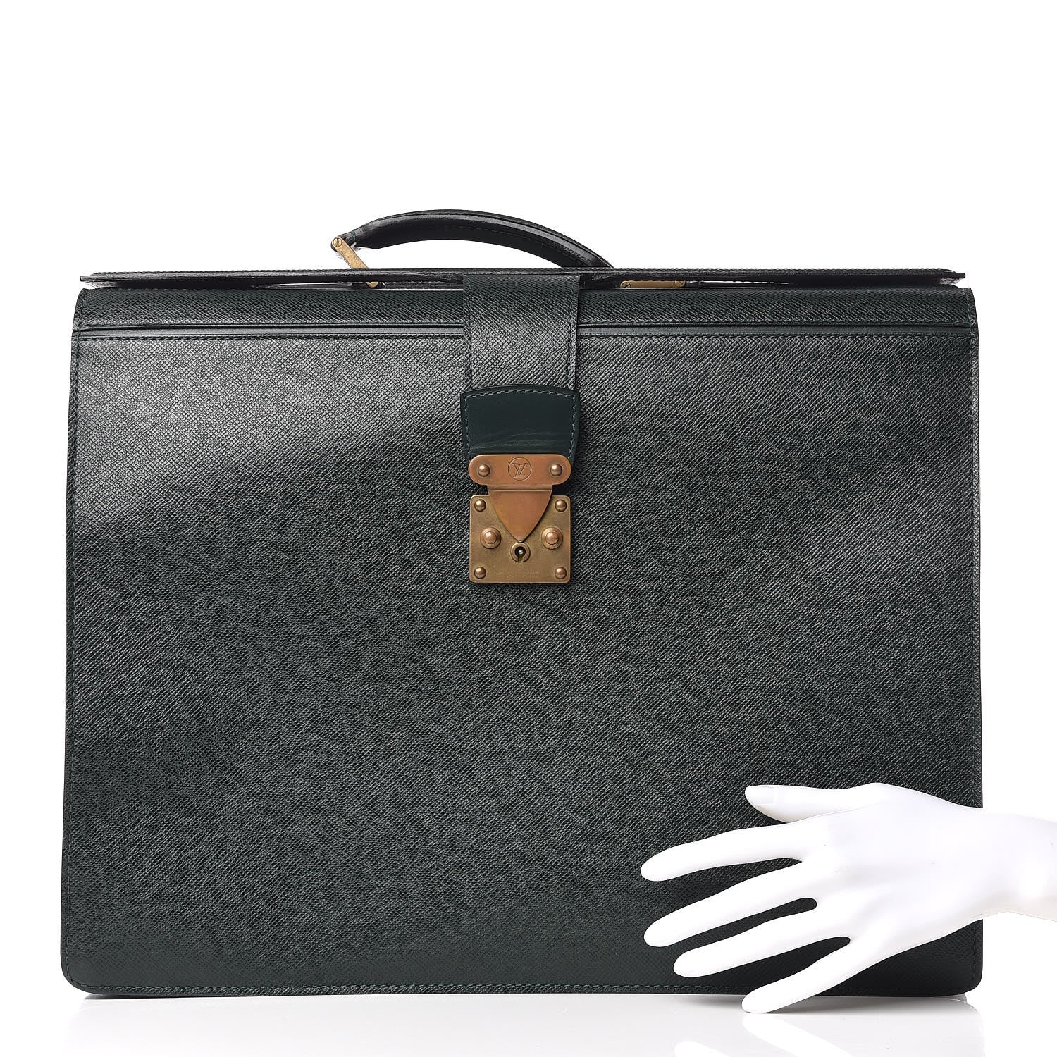 Louis Vuitton Taiga Briefcase Pilot Case Oural Epicea 2 of 12