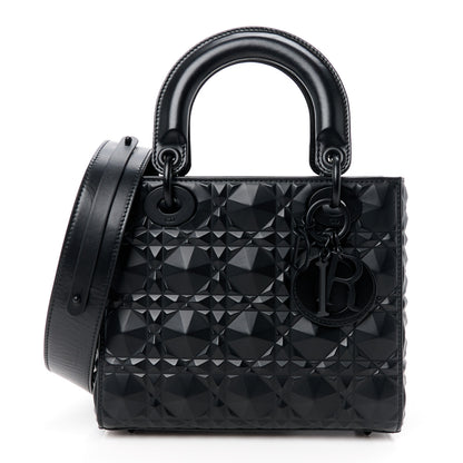 Christian Dior Calfskin Cannage Diamond Small My ABCDior Lady Dior Black 1 of 13
