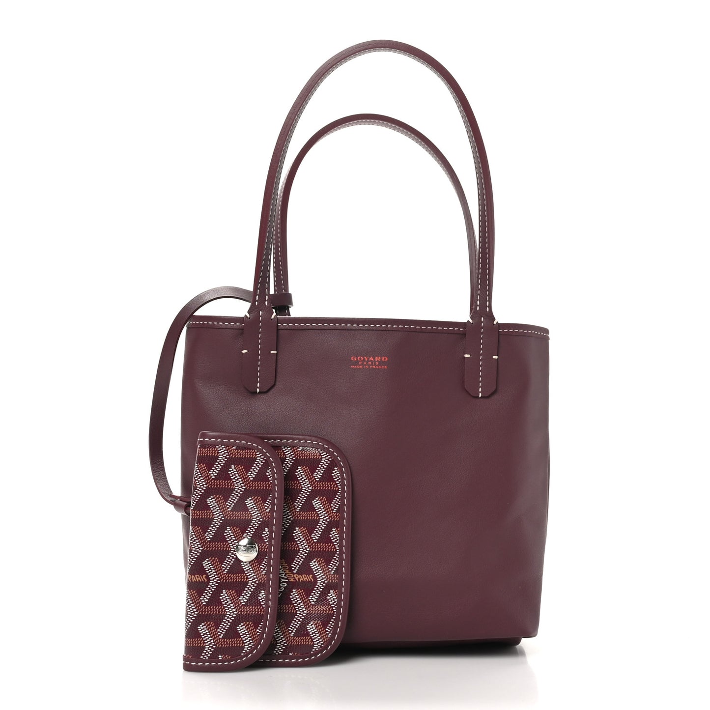 Goyardine Reversible Mini Anjou Burgundy
