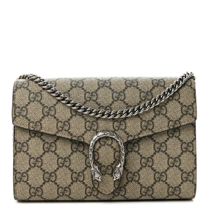 Gucci GG Supreme Monogram Mini Dionysus Chain Wallet Beige Taupe 1 of 10