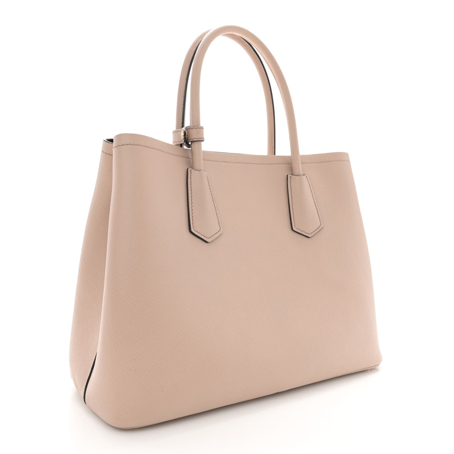 Saffiano Cuir Medium Double Bag Cammeo Black