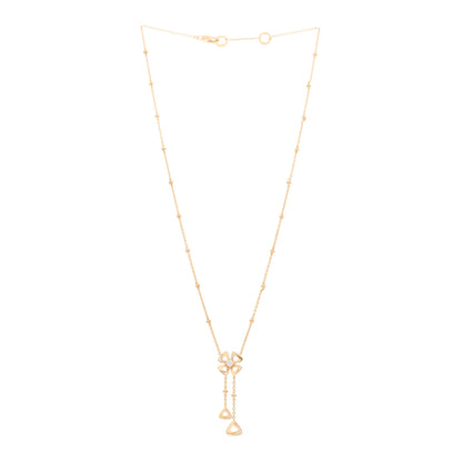 Bulgari 18K Rose Gold Diamond Fiorever Drop Necklace 3 of 8