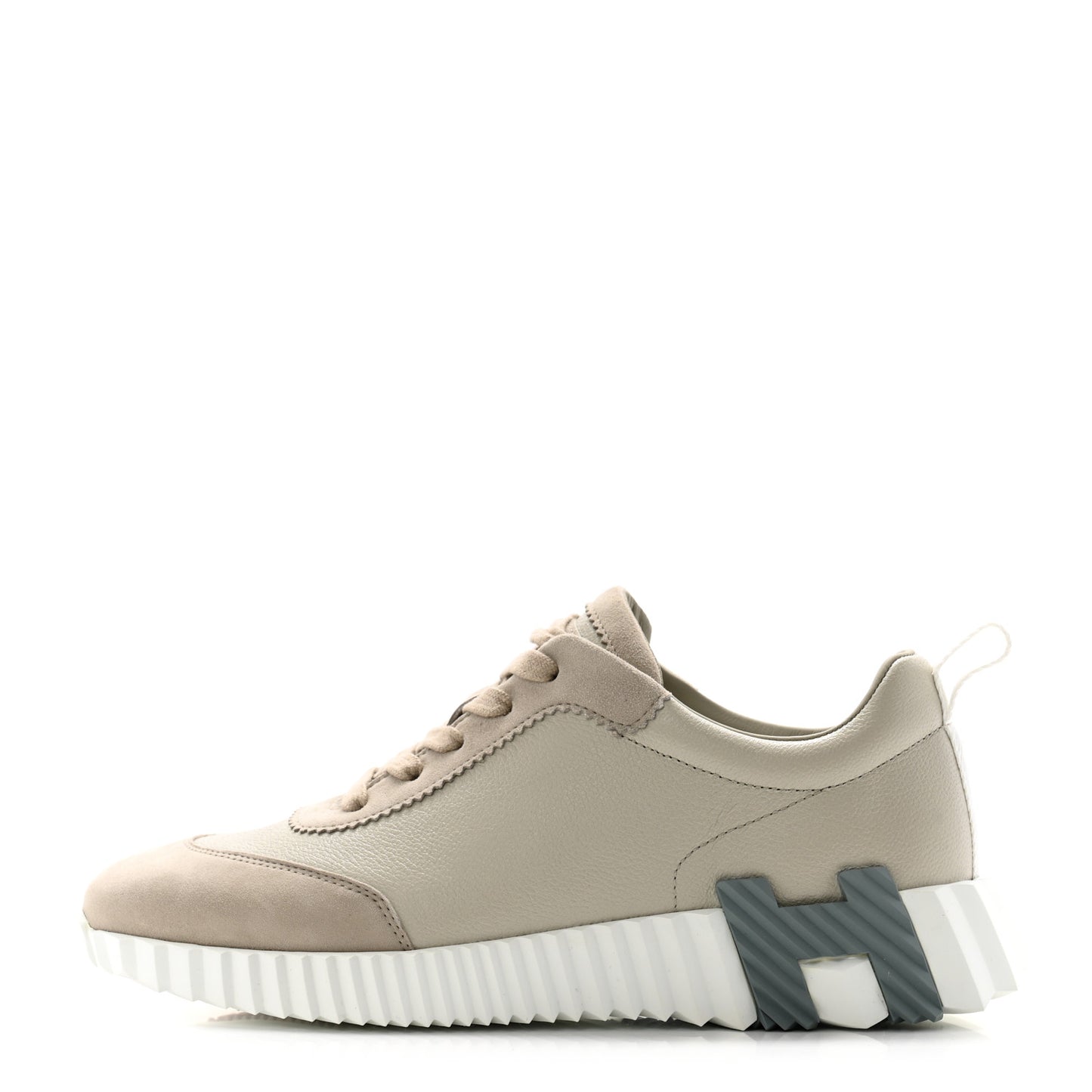 Sport Goatskin Suede Goatskin Womens Bouncing Sneakers 38 Beige Esquisse