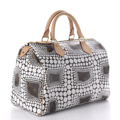 Louis Vuitton Monogram Kusama Town Speedy 30 White 3 of 10