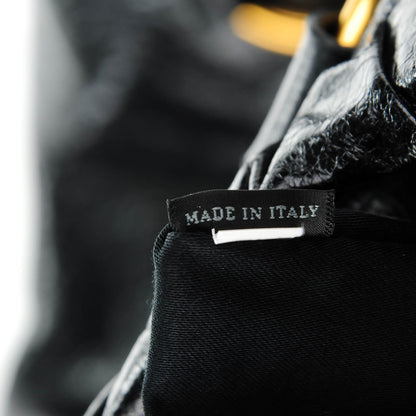 Miu Miu Vitello Lux Gathered Tote Black 8 of 8