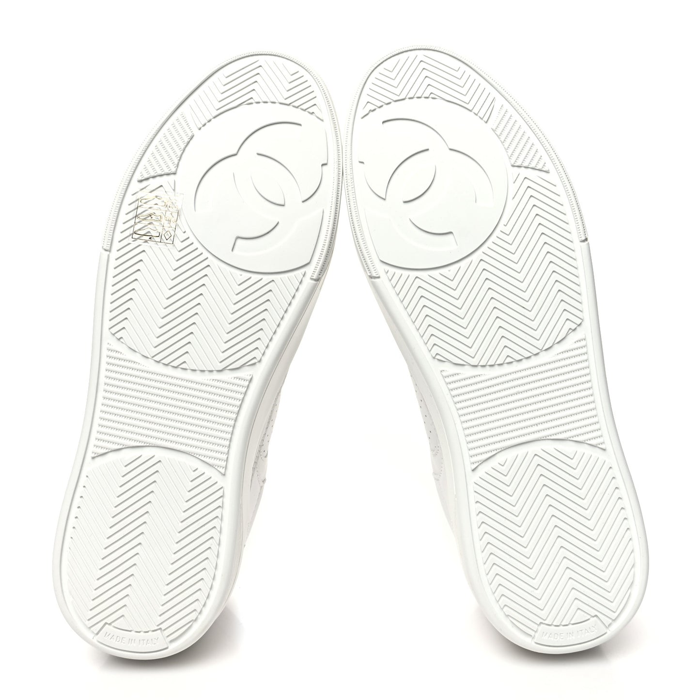 Calfskin CC Womens Sneakers 39.5 White