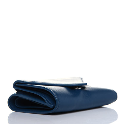 Balenciaga Calfskin Mini Papier Wallet Blue Marine 4 of 11
