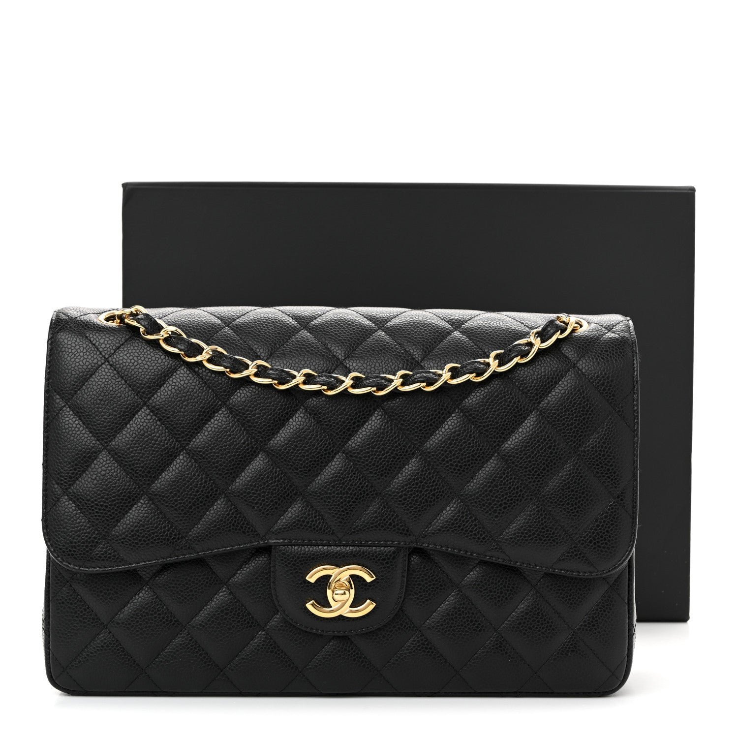 Chanel Caviar Quilted Jumbo Double Flap Black 11 of 11