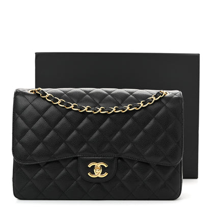 Chanel Caviar Quilted Jumbo Double Flap Black 11 of 11