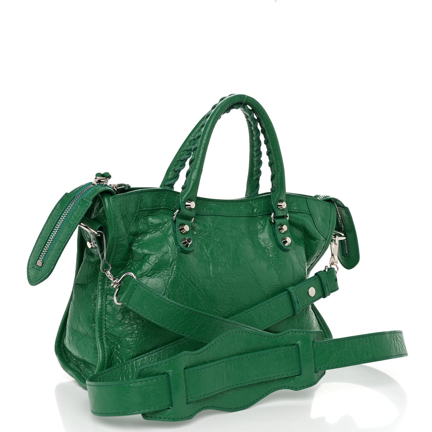 Agneau Classic Silver Hardware S City Magic Green