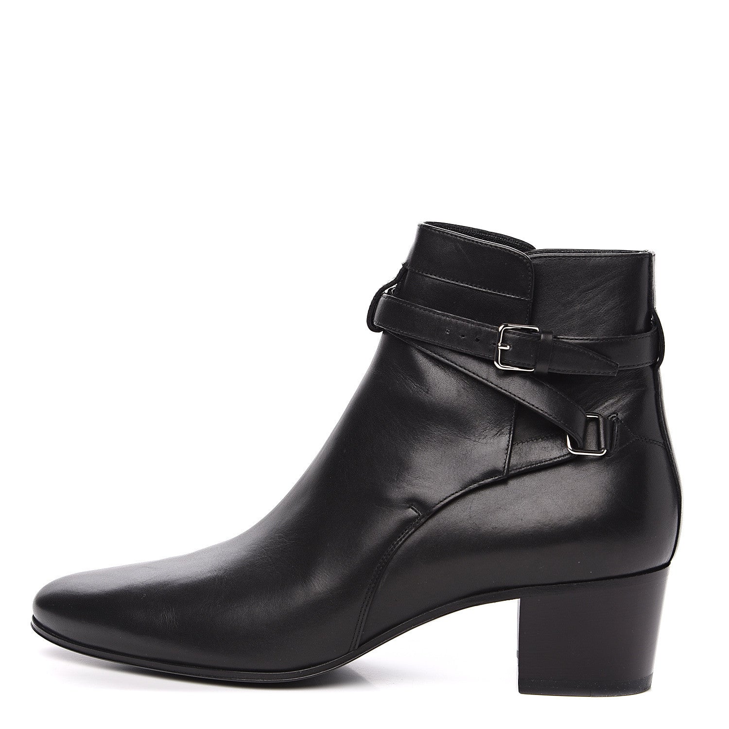 Saint Laurent Smooth Jodhpur Calfskin Blake Ankle Boots 42 Black 1 of 8