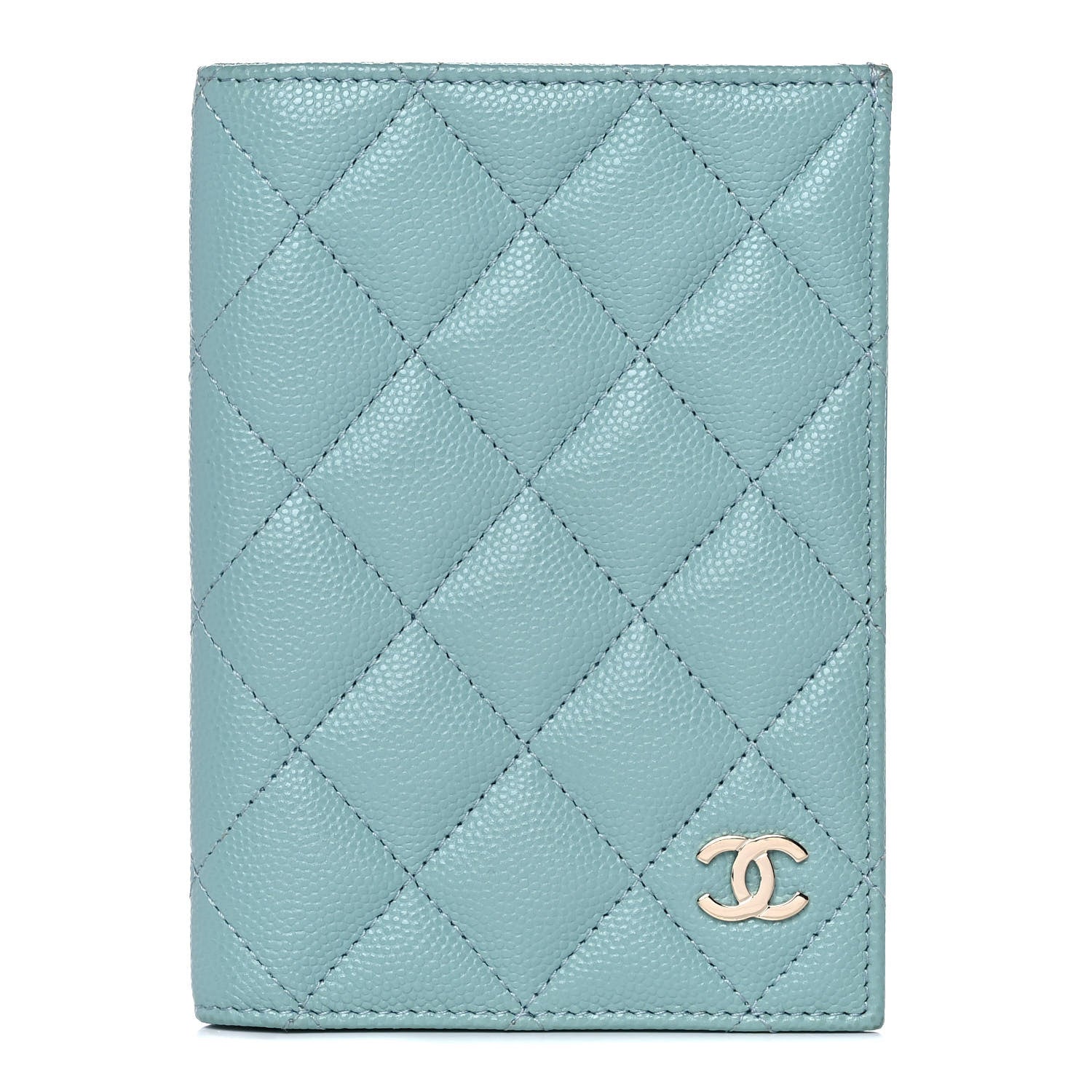 Chanel Caviar Quilted Passport Holder Light Blue 1 of 11