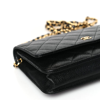 Chanel Caviar Quilted Wallet on Chain WOC Black 9 of 10