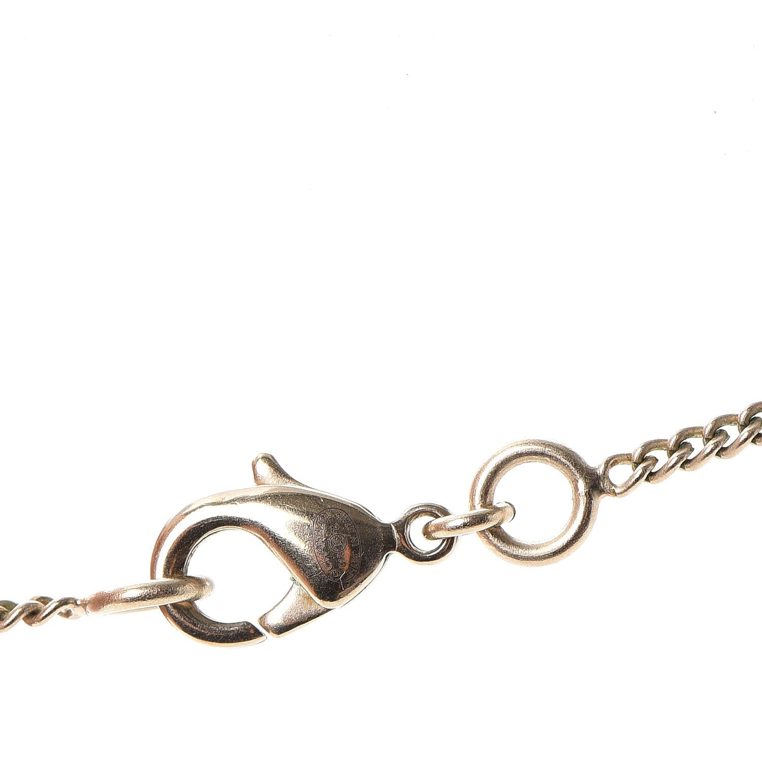 Chanel Enamel CC Pendant Necklace Gold Silver 7 of 8