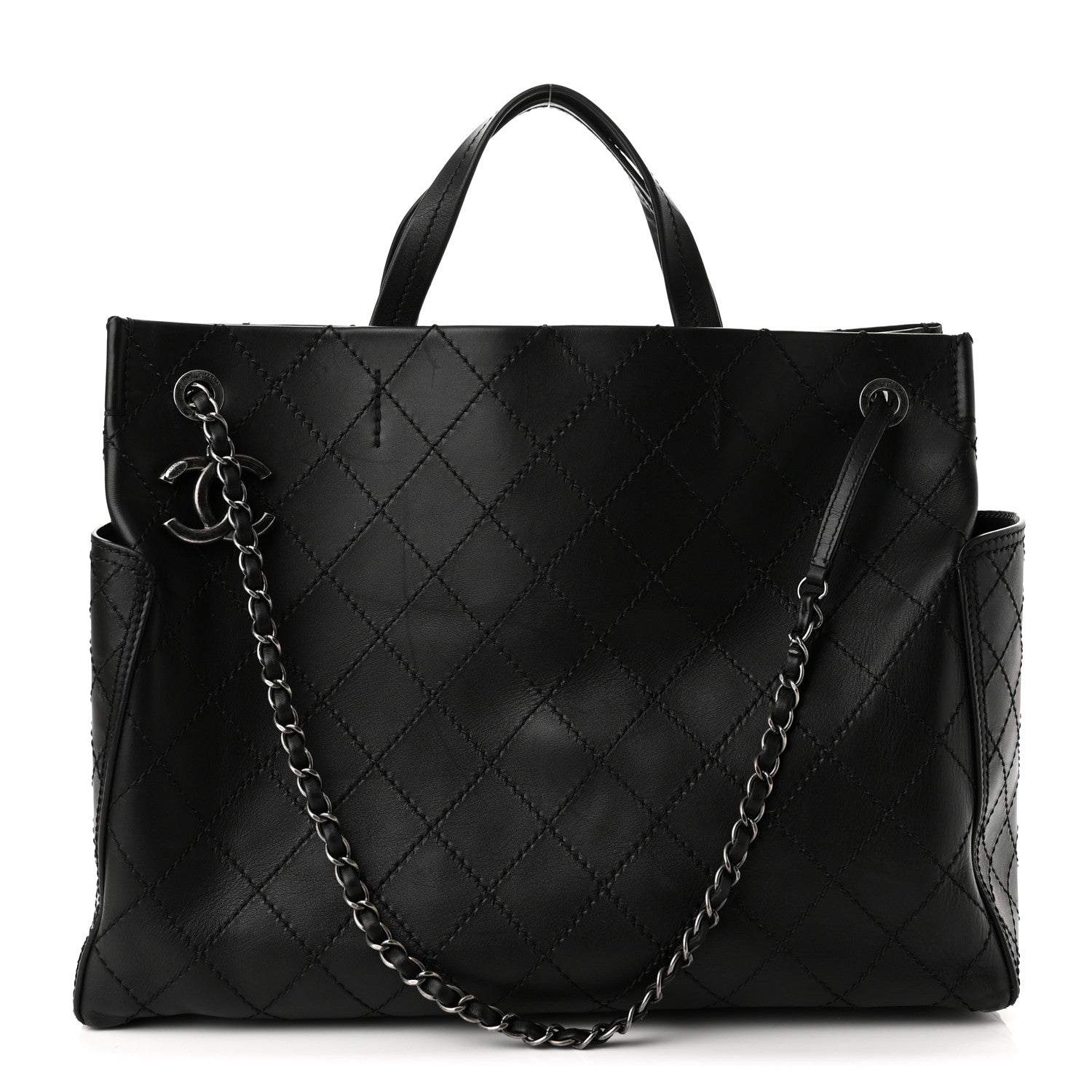 Chanel Calfskin CC Pocket Tote Black 1 of 11