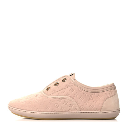 Louis Vuitton Nubuck Embossed Monogram Popincourt Sneakers 39 Pink 1 of 7