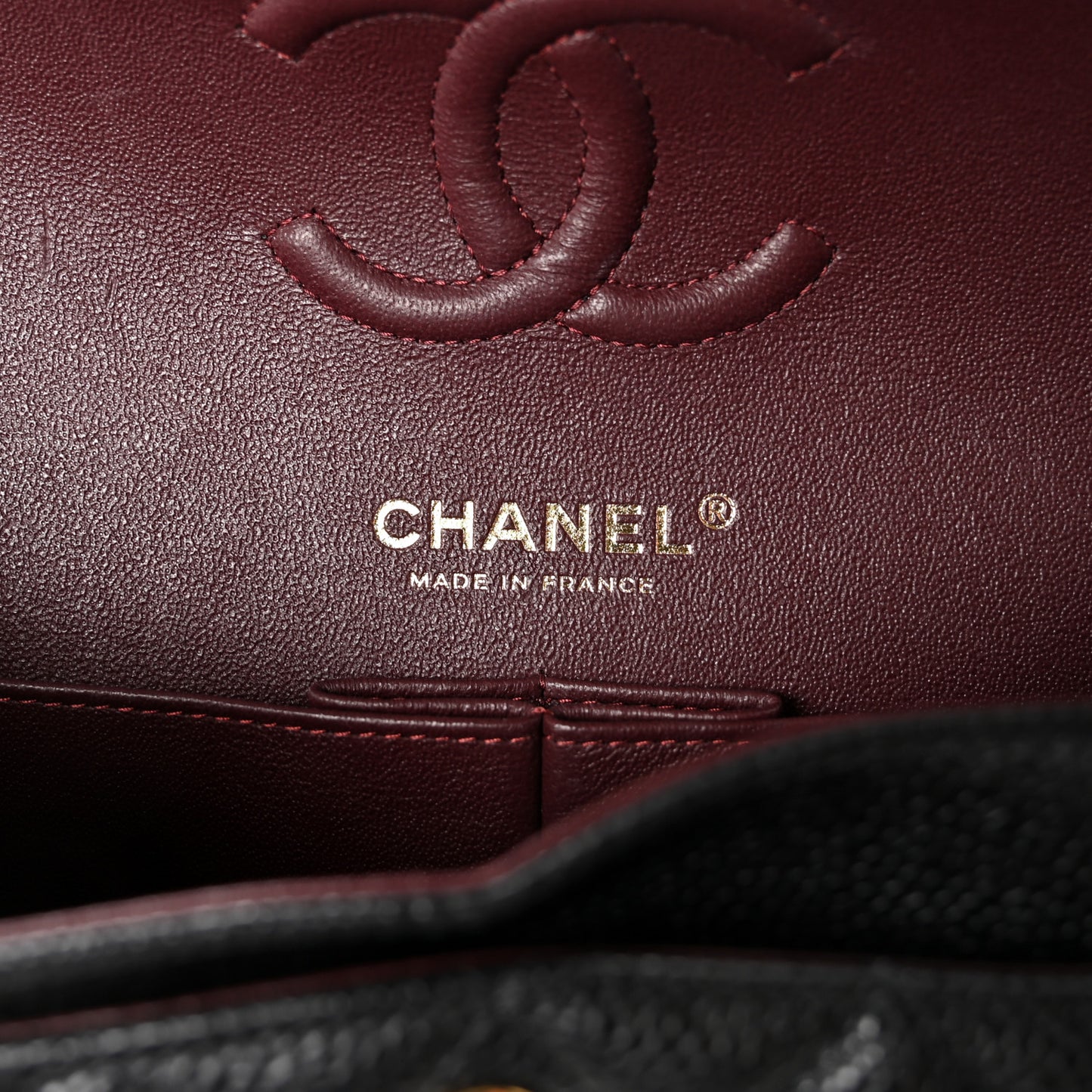 Caviar Quilted Small Double Flap Black
