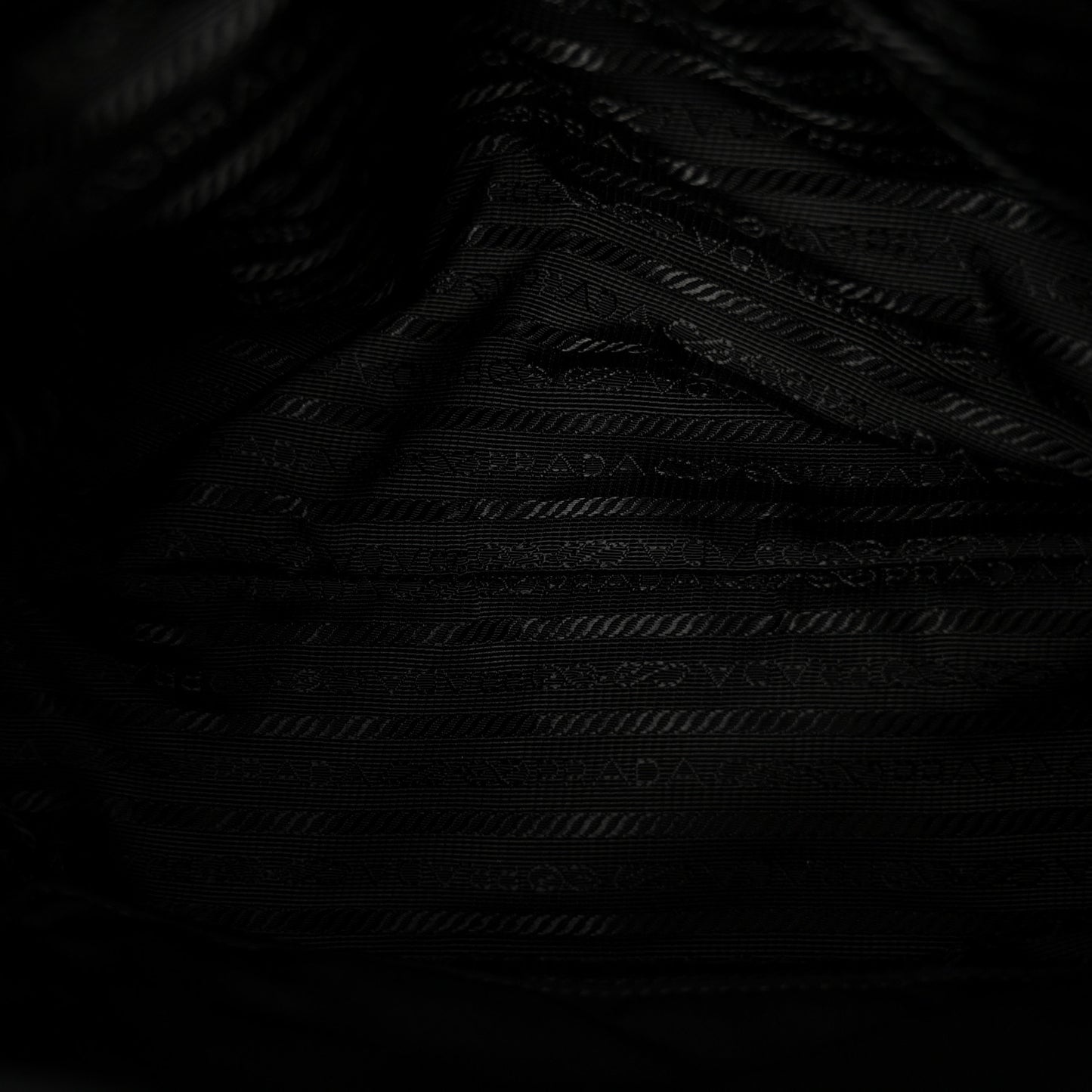 Re-Nylon Nappa Triangle Quilted Padded Double Handled Zip Pocket Tote Black
