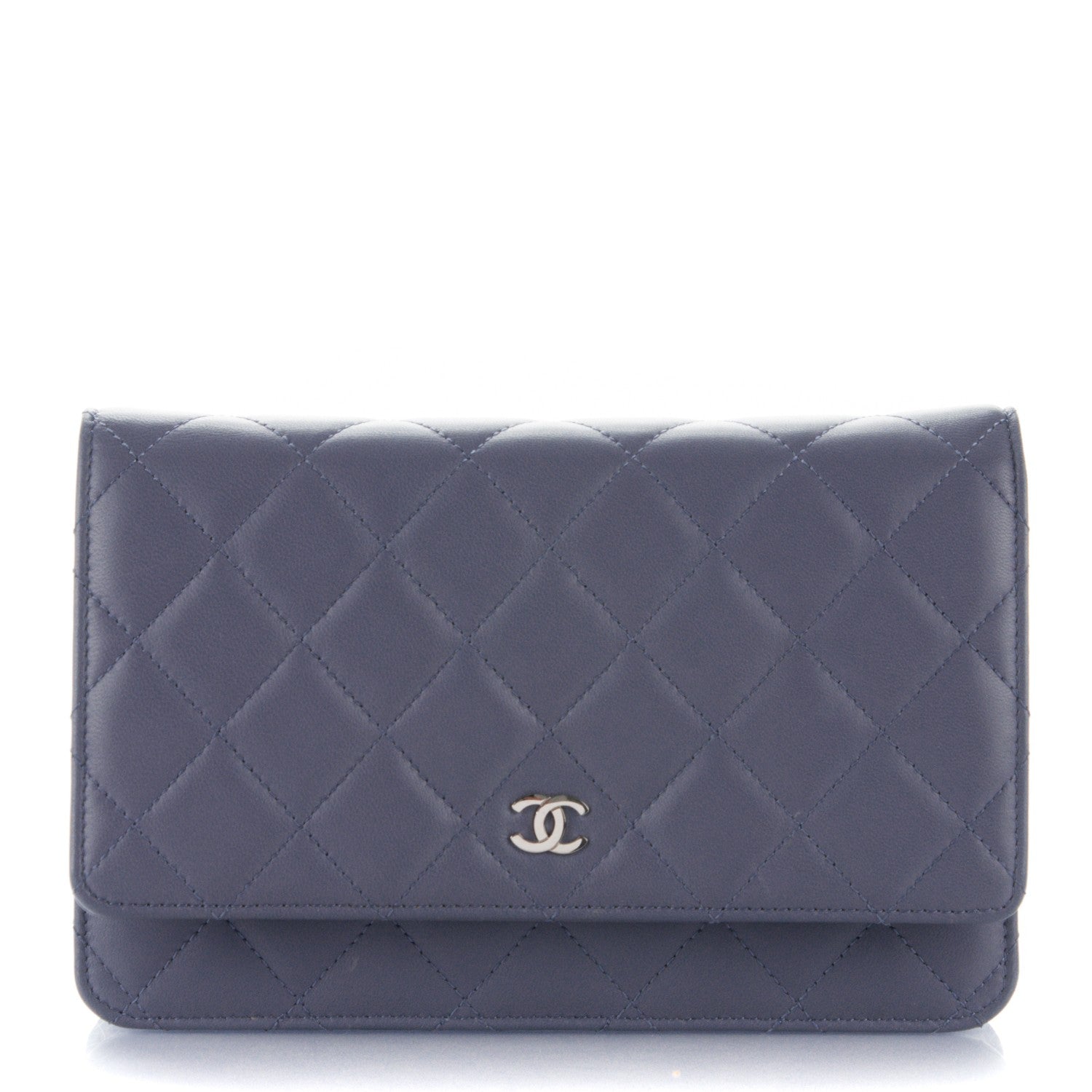 Chanel Lambskin Quilted Wallet On Chain WOC Lavender 1 of 8