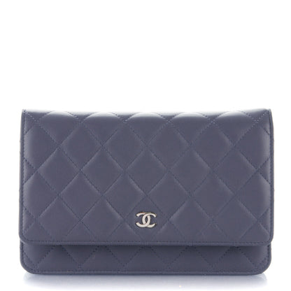 Chanel Lambskin Quilted Wallet On Chain WOC Lavender 1 of 8