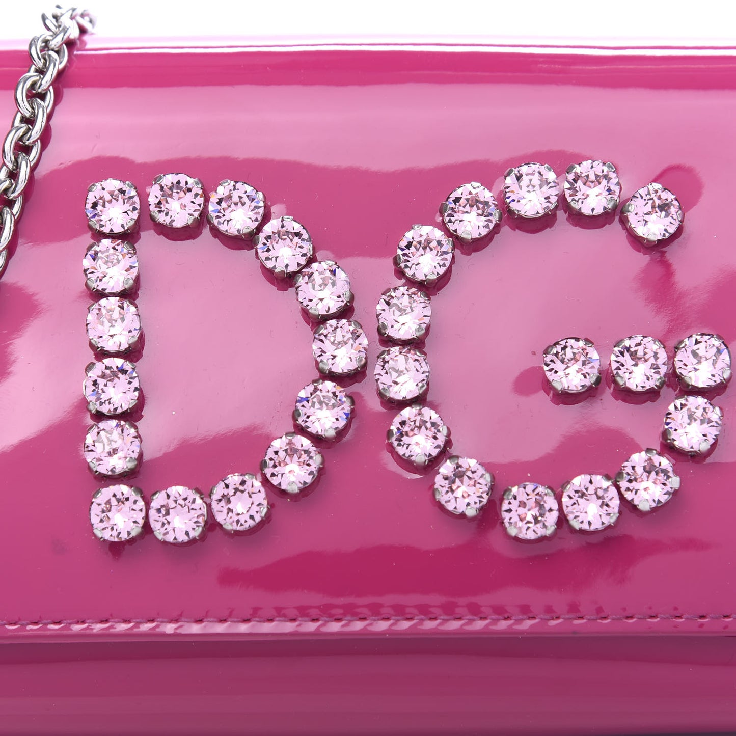 Patent Crystal DG Girls Crossbody Bag Pink
