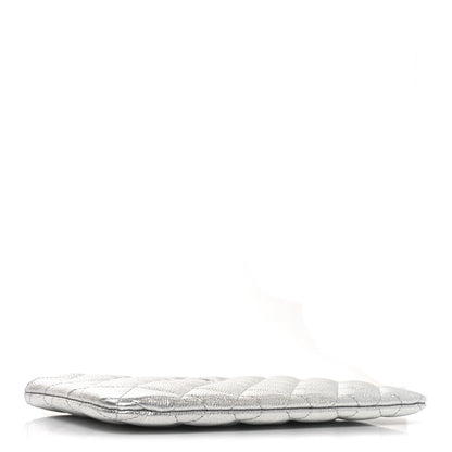 Chanel Metallic Caviar Quilted Small Zipped Pouch Silvery 4 of 8