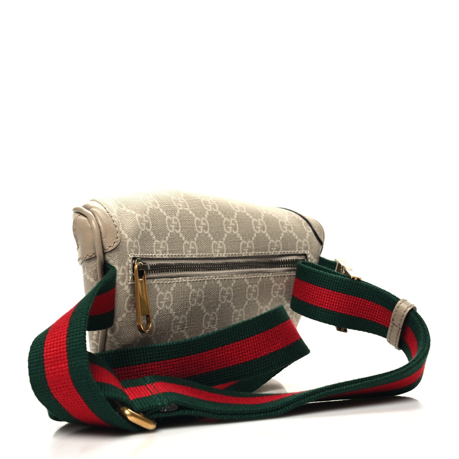 Gucci GG Supreme Monogram Textured Calfskin Web Retro Interlocking G Belt Bag Beige Mystic White Oatmeal 3 of 12