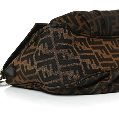 Fendi Zucca Patent Mia Shoulder Flap Tobacco 10 of 13