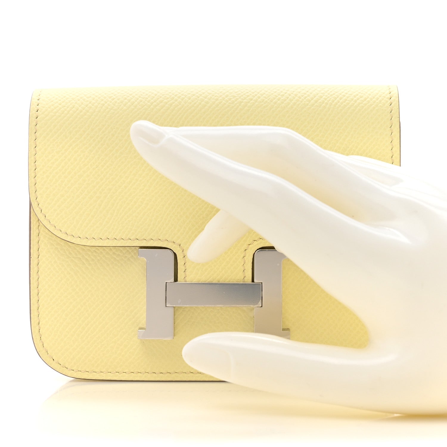 Hermes Epsom Constance Slim Wallet Jaune Milton 2 of 9