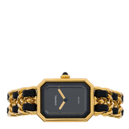 Chanel Stainless Steel Lambskin 20mm Chain Premiere Quartz Watch Gold M 2 of 4