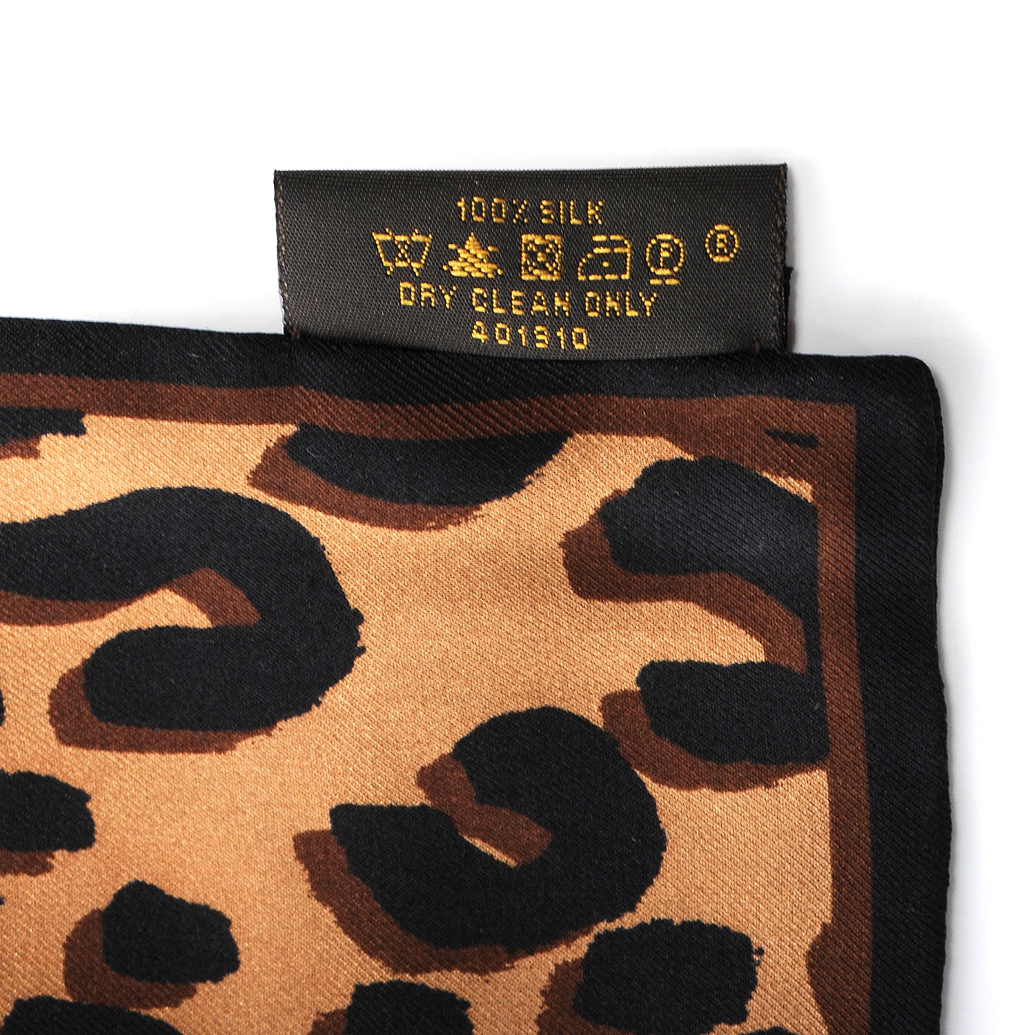 Louis Vuitton Silk Leopard Bandeau Scarf Marron 5 of 5