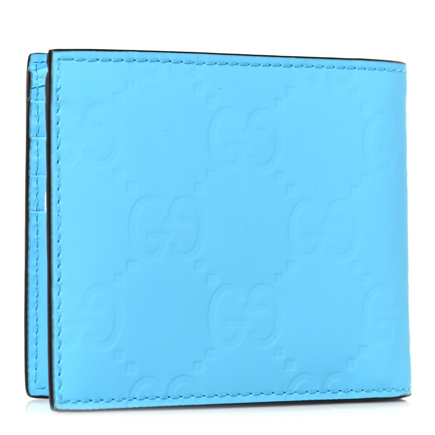 Gucci Rubber Effect GG Embossed Bi-Fold Wallet Bright Splash 3 of 8