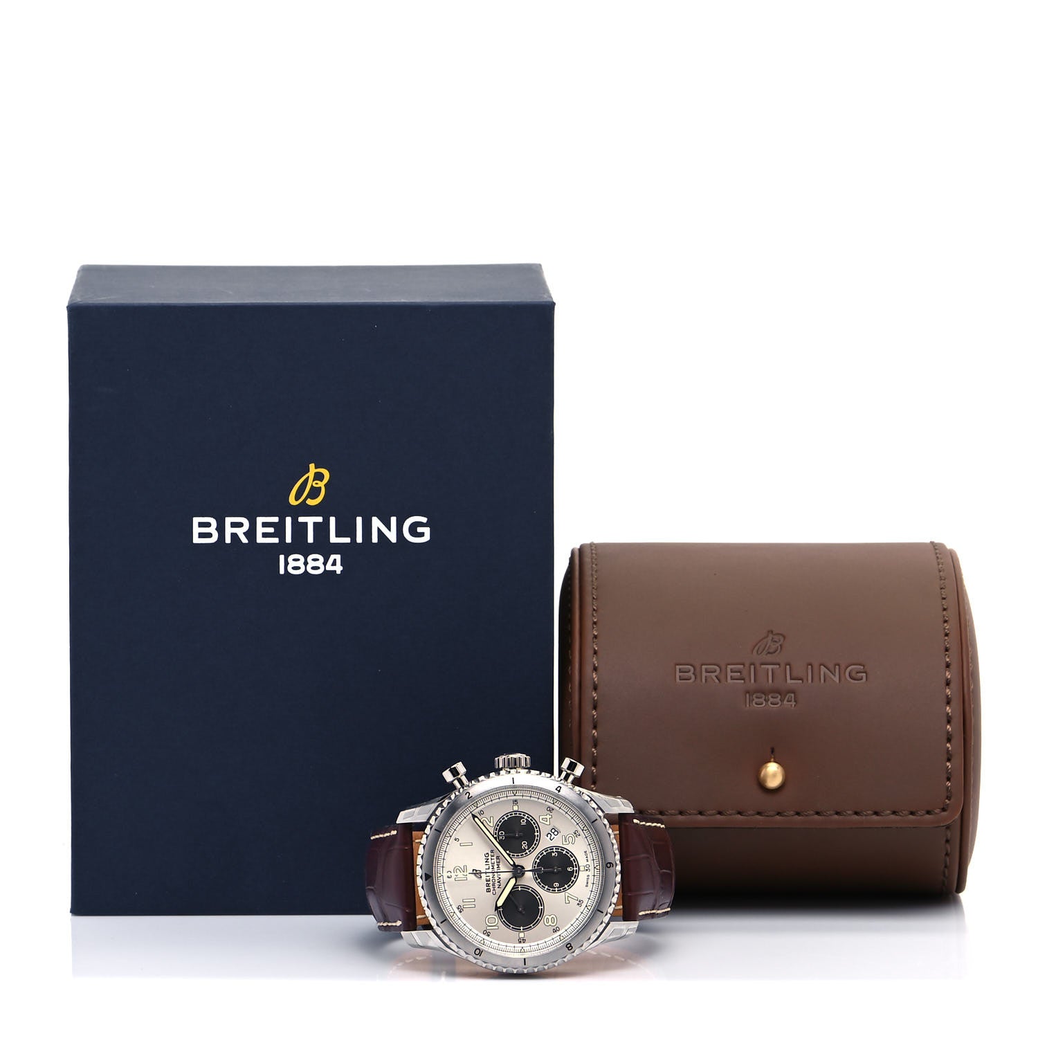 Breitling Stainless Steel Alligator 43mm Navitimer 8 Chronograph Automatic Watch AB0117 5 of 5