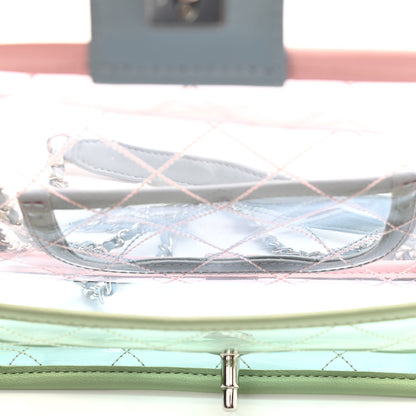 Chanel Lambskin PVC Quilted Mini Coco Splash Flap Blue Green 5 of 10