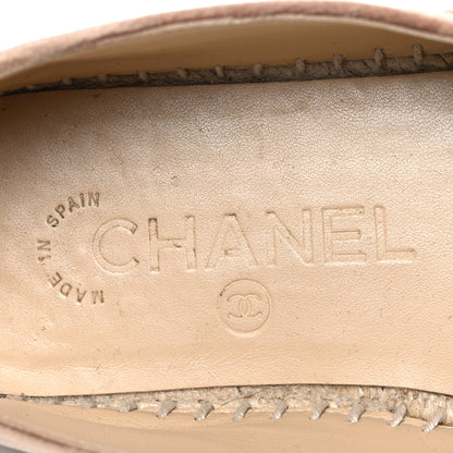 Chanel Velvet Logo Espadrilles 37 Beige Black 9 of 12