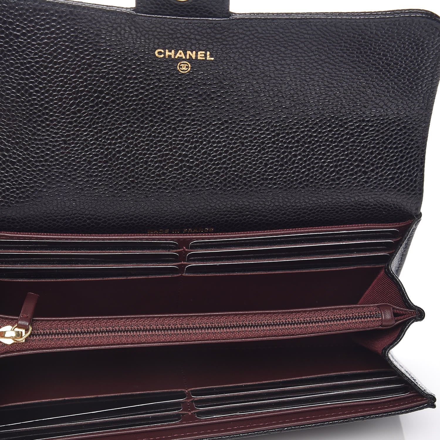 Chanel Caviar Quilted Large Gusset Flap Wallet Black 6 of 8