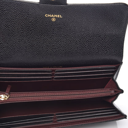 Chanel Caviar Quilted Large Gusset Flap Wallet Black 6 of 8