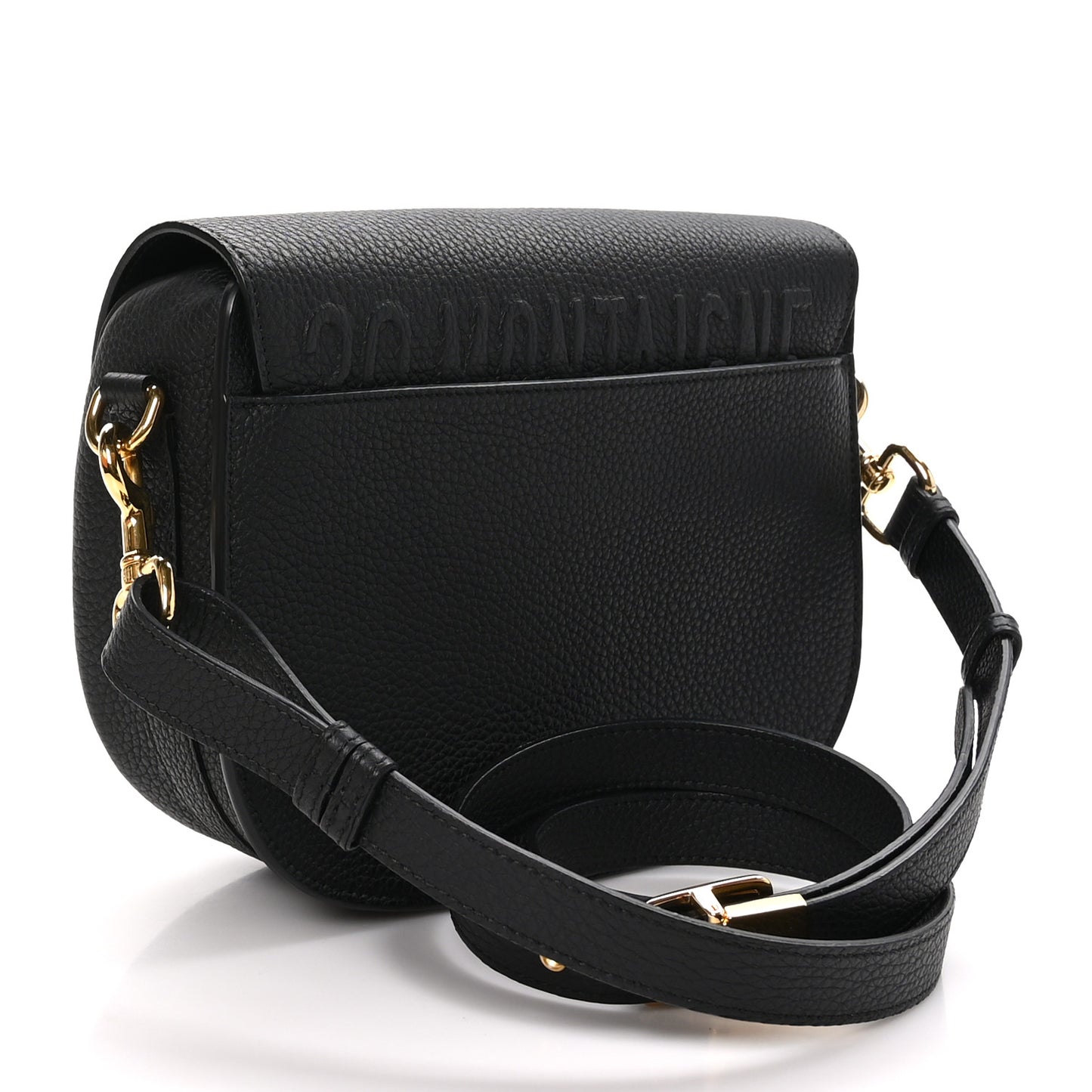 Grained Calfskin Medium Bobby Flap Black