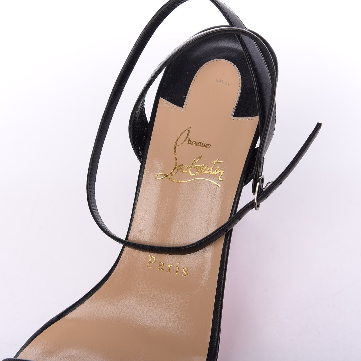 Christian Louboutin Nappa Loubi Queen 100 Sandals 40 Black 8 of 11