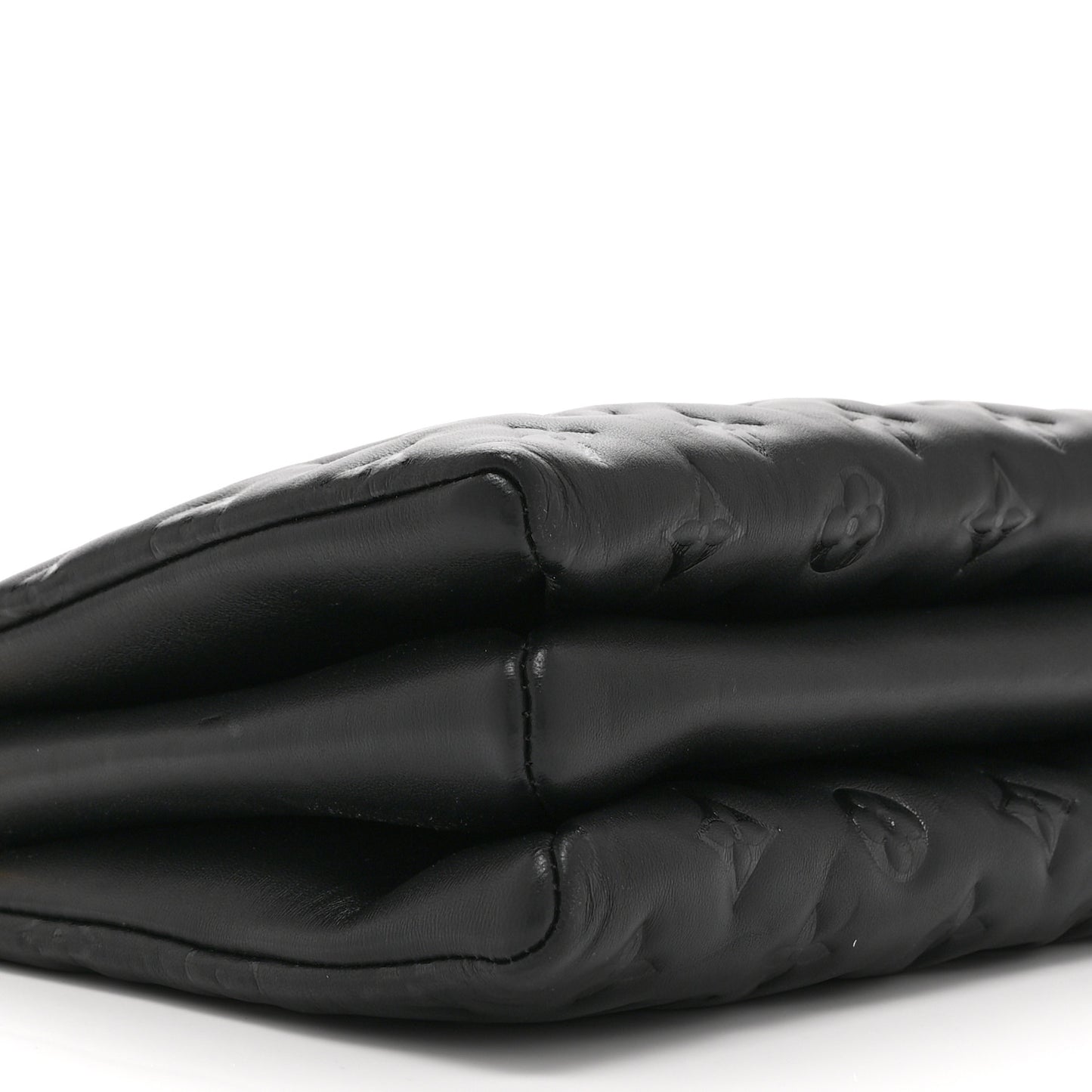 Lambskin Embossed Monogram Coussin PM Black