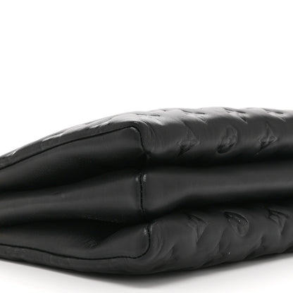 Louis Vuitton Lambskin Embossed Monogram Coussin PM Black 8 of 9