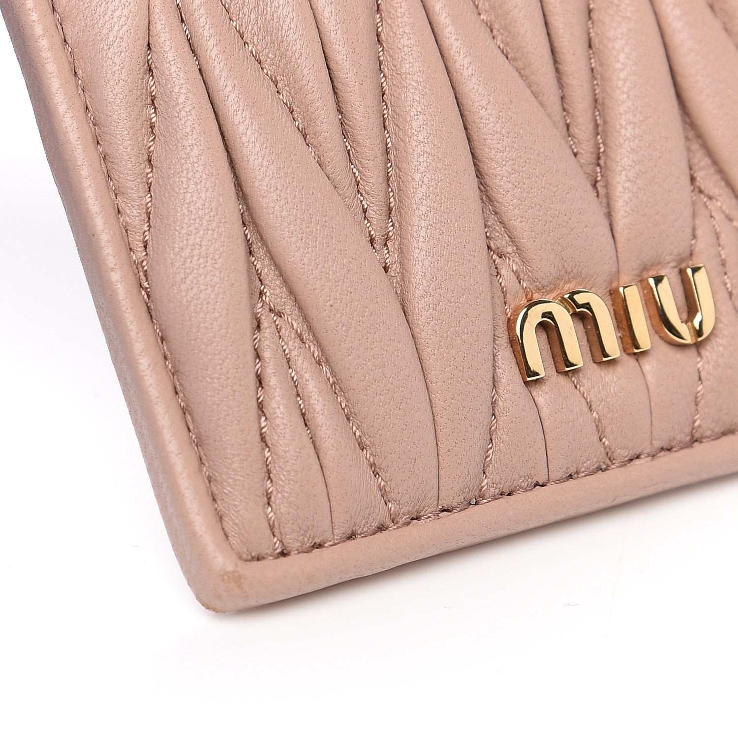 Miu Miu Nappa Matelasse Card Holder Cammeo 7 of 8