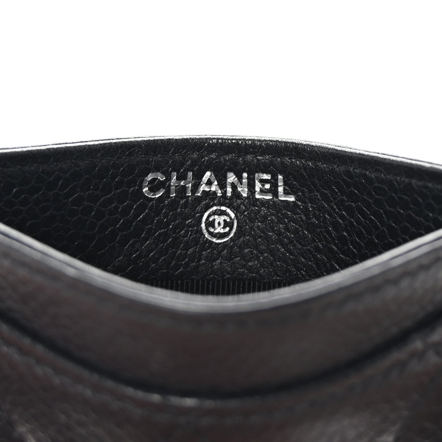 Caviar Quilted Card Holder Black