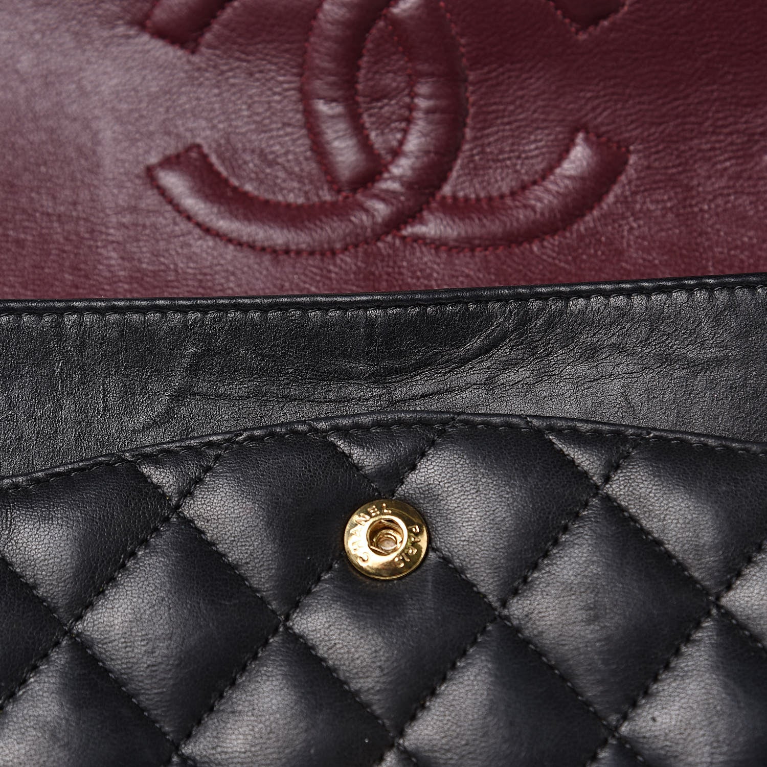Chanel Lambskin Quilted Medium Double Flap Black 14 of 20