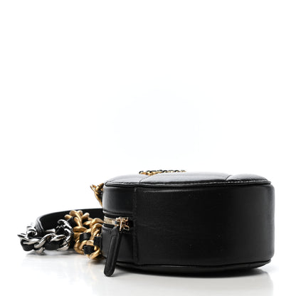 Chanel Lambskin Quilted Chanel 19 Round Clutch With Chain Black 3 of 4