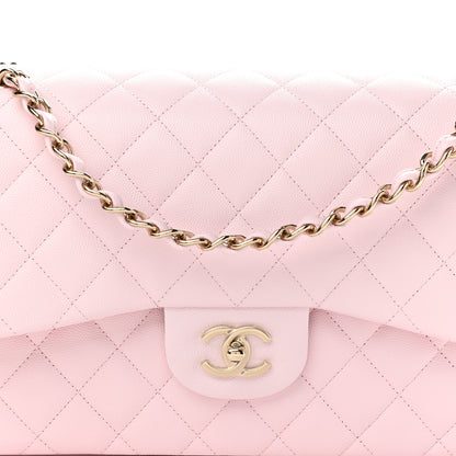 Chanel Caviar Quilted Jumbo Double Flap Light Pink 7 of 10