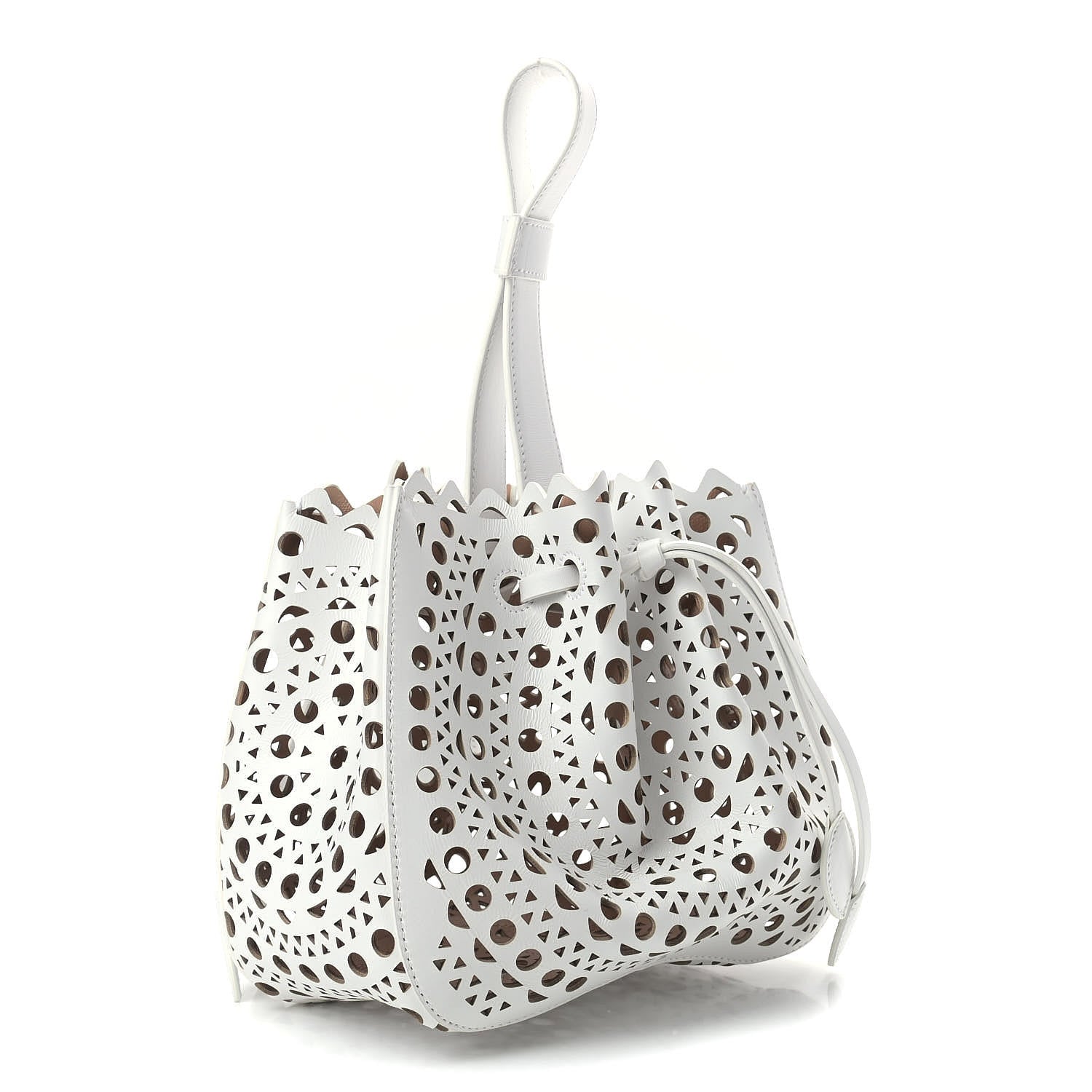 Alaia Lux Calfskin Vienne Rose-Marie 19 Bag White 3 of 7