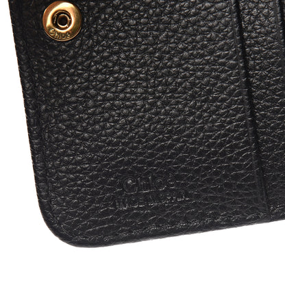Chloe Grained Calfskin Compact Zip Around Wallet Black 6 of 7